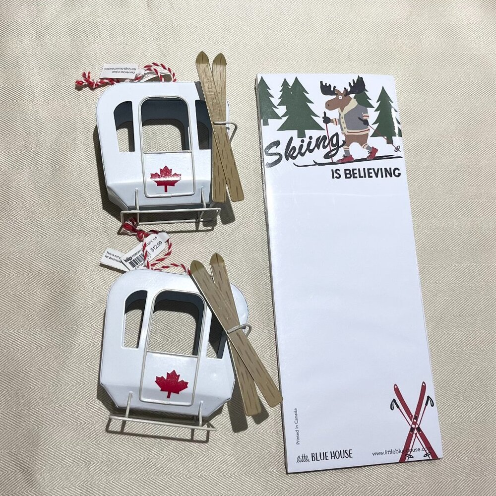 Ski Gondola Ornament and Notepad